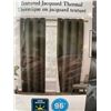 Image 3 : Design Decor Crete Textured Jacquard Thermal Grommet Curtain, 54 x 96 Inches, Charcoal