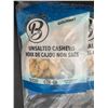 Image 1 : 6 x 90g Bags of Gourmet Unsalted Cashews in Transparent Resealable Bags