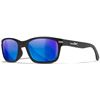 Image 1 : Wiley X WX Helix Sunglasses Matte Black Frame Captivate Pol Blue Mirror Lenses