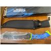 Image 3 : Defender Xtreme Fixed Blade Knife with Sheath and Blue Handle