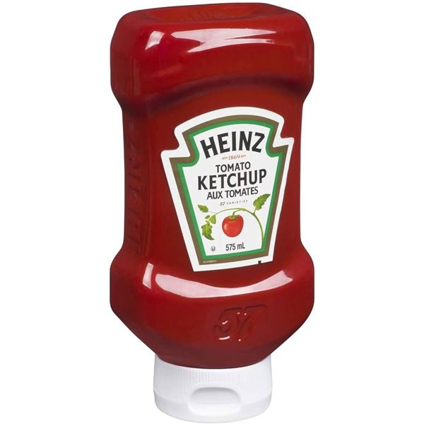 Heinz Tomato Ketchup Lot, 20 Bottles of 575 mL Each