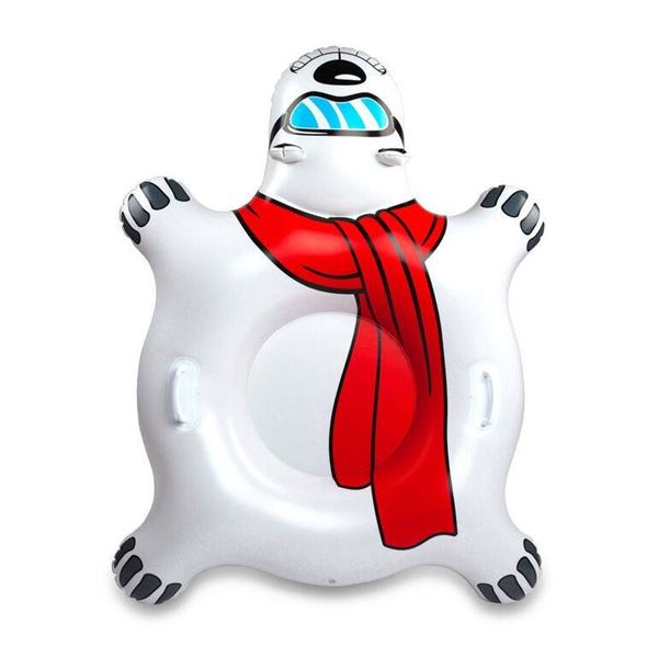 Inflatable Polar Bear Snow Tube 4 Feet Large for Winter Activities
