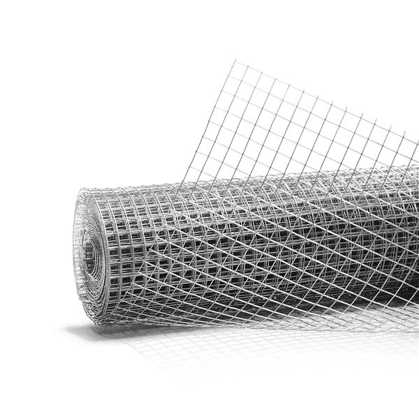 1/2 x 1/2 Inch Mesh Hardware Cloth, 3 x 25 ft Roll, 19-Gauge Galvanized