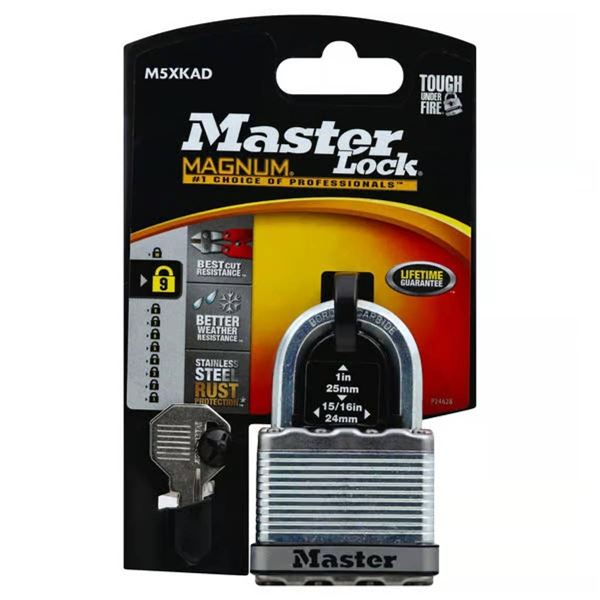 Master Lock Magnum M1BLCDLF Padlocks with Keys