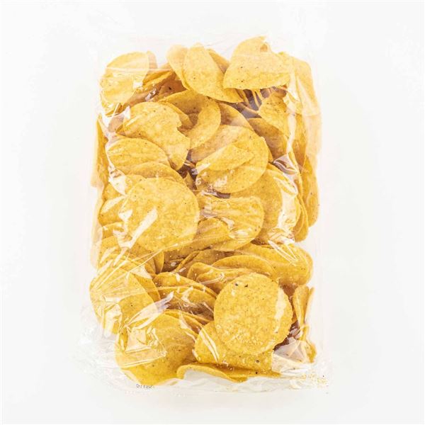 Rabioso Tortilla Chips Round Yellow Salted, 12 x 454g Bulk Packages