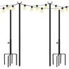 Image 1 : Holiday Styling String Light Poles 9ft Double Pack