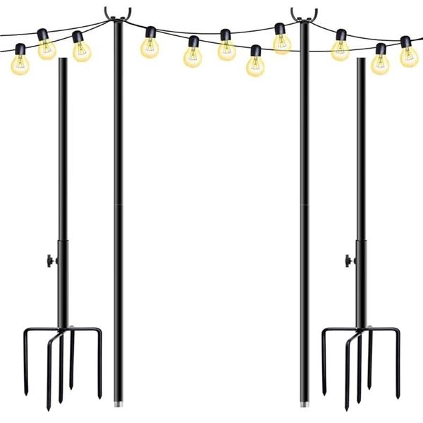 Holiday Styling String Light Poles 9ft Double Pack