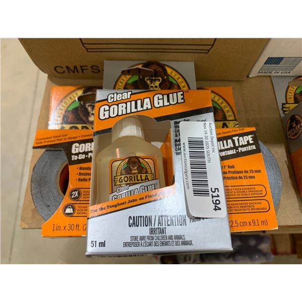 Gorilla Glue and Multipurpose Gorilla Tape, Various Sizes