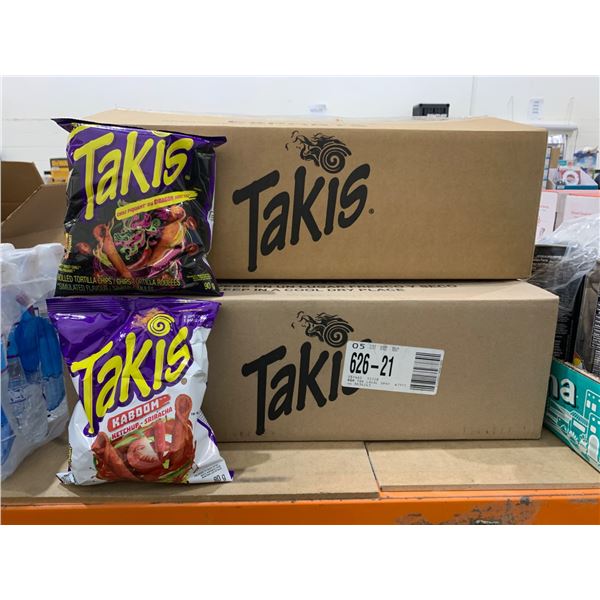 Takis Rolled Tortilla Chips Assortment,24 x 90g Bags, Kaboom and Dragon Flavors