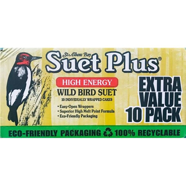 Suet Plus High Energy Wild Bird Suet Extra Value 10 Pack
