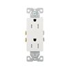 Image 1 : Eaton Decorator Duplex Receptacle, 15A, White, Pack of 10 LOT OF 2