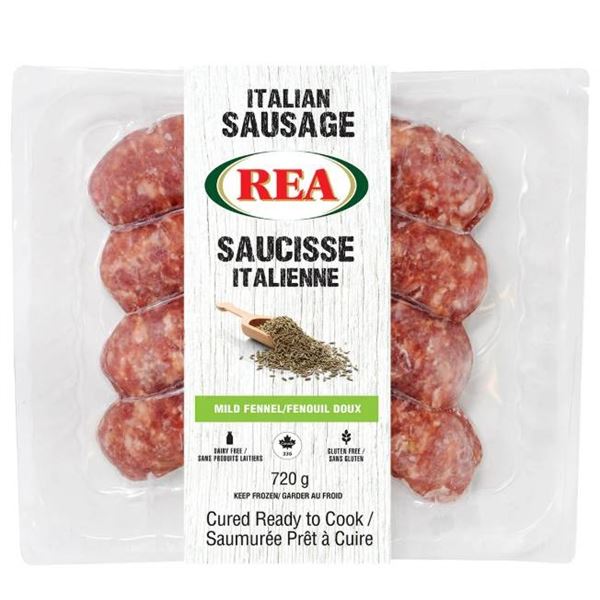 Rea Frozen Sausages Fennel Mild 2x720g