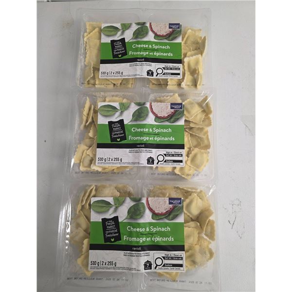 Cheese and Spinach Ravioli Packs – 3x450g
