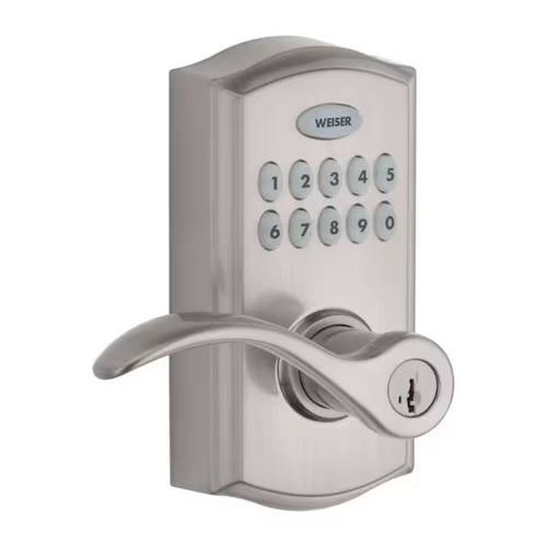 Weiser SmartCode 10 Commercial Grade Lever, Satin Nickel Finish