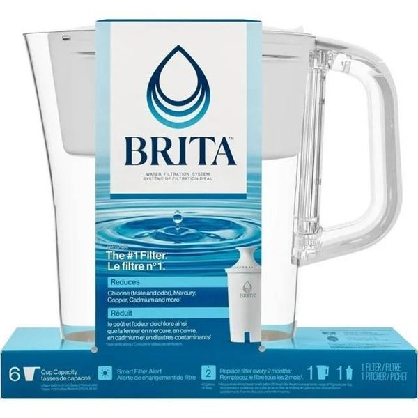 Brita Water Pitcher with Filter & 8 Replacement Filters