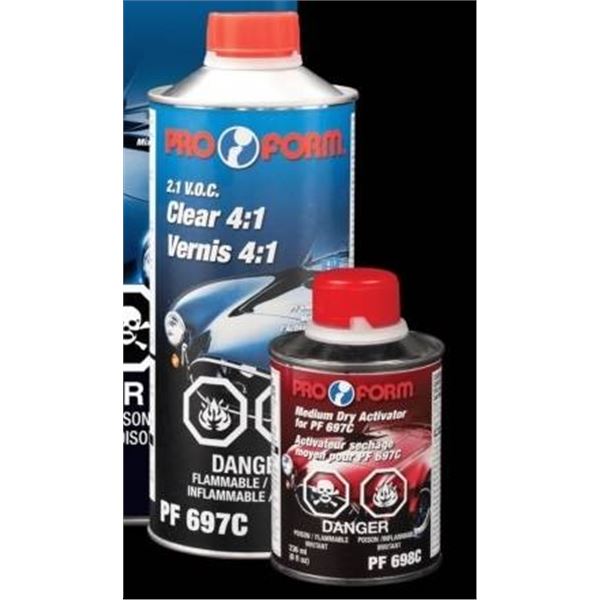 Pro Form PF 697C Clear 4:1 and PF 698C Activator Medium Kit