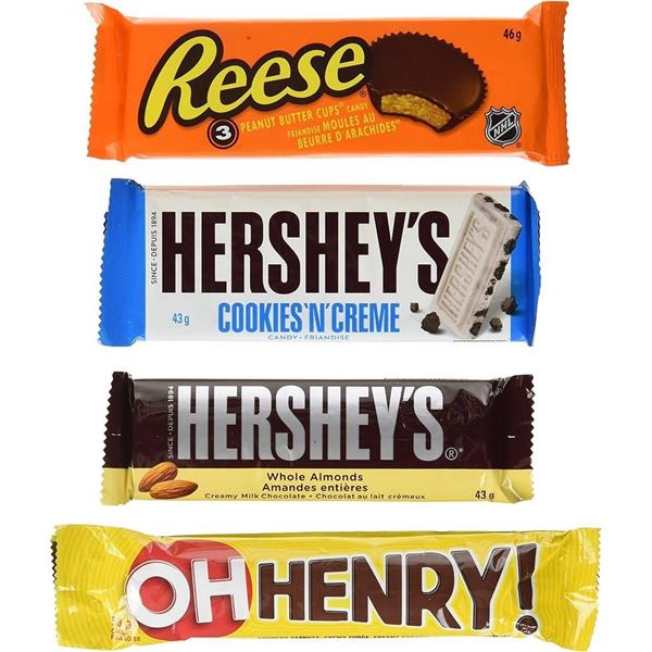 16 Assorted Hershey’s Chocolate Bars – 864 g Total Weight