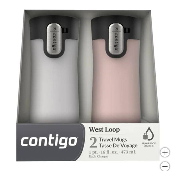 Contigo West Loop 16 oz Travel Mugs, Set of 2