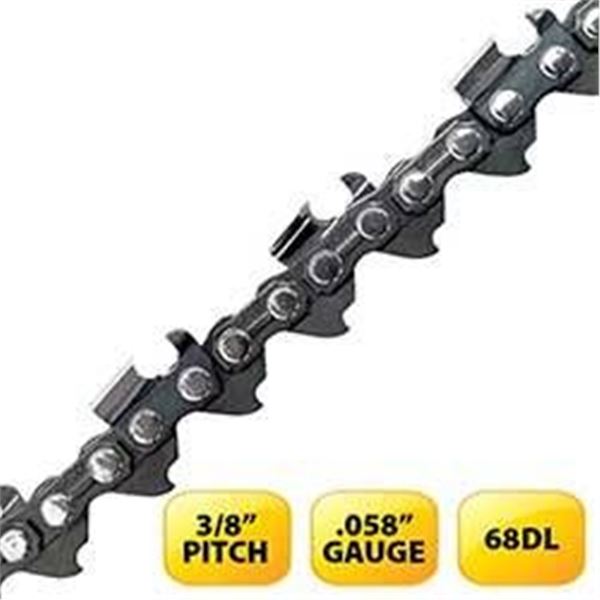 Lot of 2 Laser 20-inch (50 cm) Saw Chain E72, 3/8 Pitch, .050 Inch Gauge