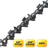 Image 1 : Lot of 3 Laser 20-inch (50 cm) Saw Chain E72, 3/8 Pitch, .050 Inch Gauge