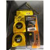 Image 1 : Assorted Lot of Stanley Measuring Tools, Gearwrench Hex Key Set Bundle and Speed Square