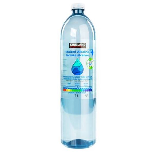Kirkland Ionized Alkaline Water PH 9.5+, 18 x 1-Liter Bottles