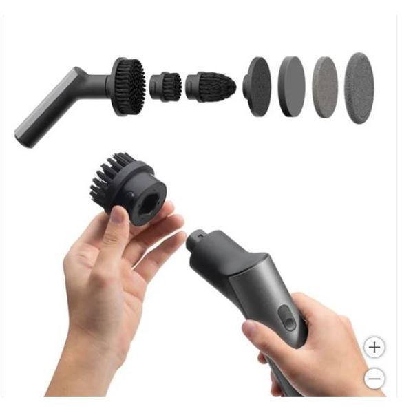 HOTO Cordless Spin Scrubber with Adjustable Handle