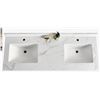 Image 1 : 75″ x 22.5″ White Carrara Double Sink Countertop