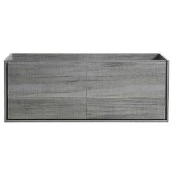 Fresca Catania 60-in Ocean Gray Floating Bathroom Vanity Base Cabinet and Countertop
