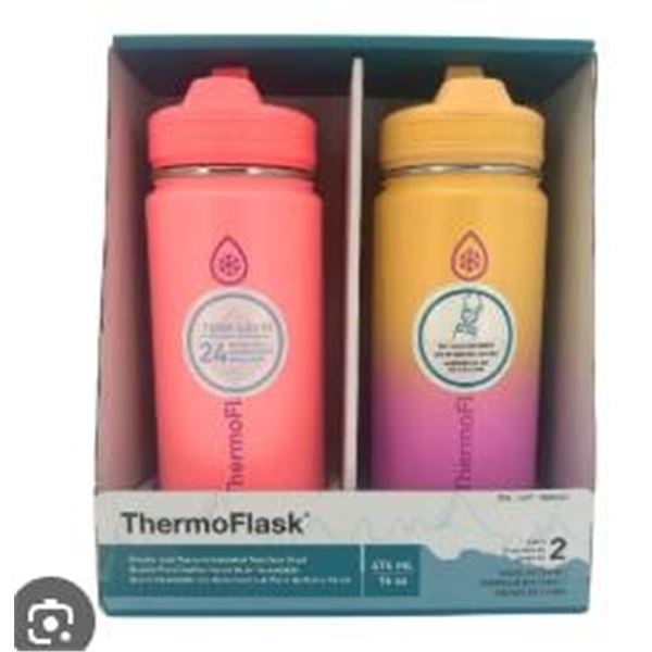 ThermoFlask 24 oz Insulated Bottles, Set of 2