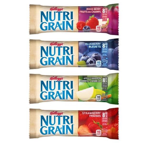Kellogg’s Nutri-Grain Variety Pack Assortment, Aprox 40x37g