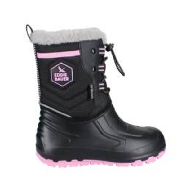 Eddie Bauer Girls’ Black Pink Winter Boots Size 13