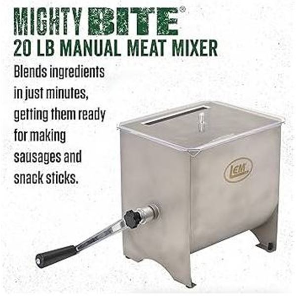 LEM Mighty Bite Meat Mixer, 20 lb Capacity, Stand Alone Design