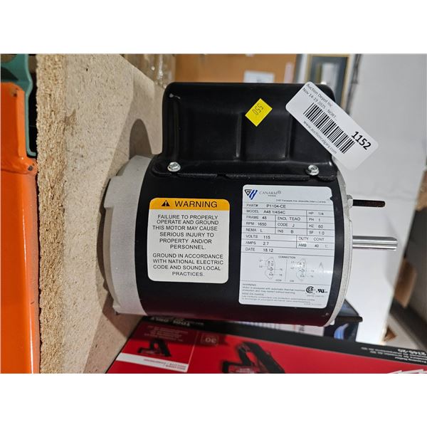 Ganarno A48IA54C Electric Motor, 1/4 HP, Single Phase, 115V