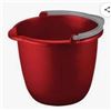 Image 1 : Lot of 4 Sterilite 10 Qt Spout Buckets in Red