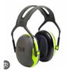 Image 1 : 3M PELTOR X4A Ear Protection, Black/Green Over-the-Head Design