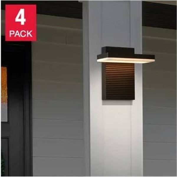 Naturally Solar 30 Lumens Solar Post/Wall Accent Lights, Set of 4
