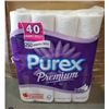 Image 1 : Purex Premium 2-Ply Bathroom Tissue, 250 Sheets Per Roll, 40 Rolls