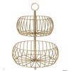 Image 1 : Over & Back 2-Tier Wire Metal Basket for Storage or Display