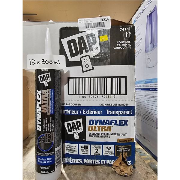 DAP Dynaflex Ultra Clear Sealant 300ml Tubes, 12 Count