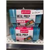 Image 2 : Lot of 2 GoodCook Meal Prep Containers, 20-Piece Set With 2 Compartments