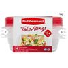 Image 1 : Rubbermaid TakeAlongs 5×4-Pack Square Food Containers, 2.9 Cups