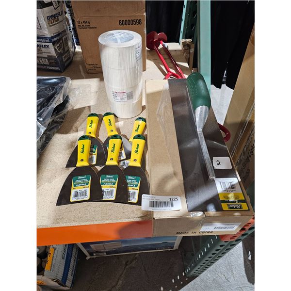 Ronaud Finishing Trowels, Taping Knives and Synko Drywall Tape Roll