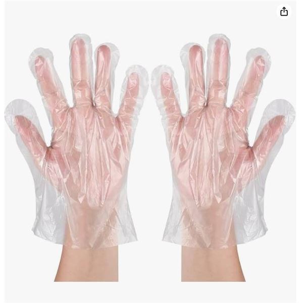 Vinit Poly Disposable Gloves Medium, Powder-Free, 3×500 Count