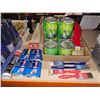 Image 1 : Household Items Including Brushes, Adhesives, and Canned Goods