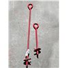 Image 1 : Red Spiral Ground Anchors with Eyebolts – Set of 2