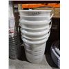 Image 1 : 3 Co-op Plastic Buckets with Measurement Markings