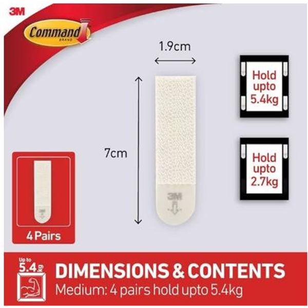 3M Command Large Picture Hanging Strips 12 lb Capacity, 24 Packs