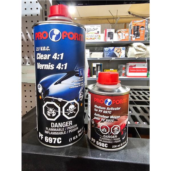 Pro Form PF 697C Clear 4:1 and PF 698C Activator Medium Kit
