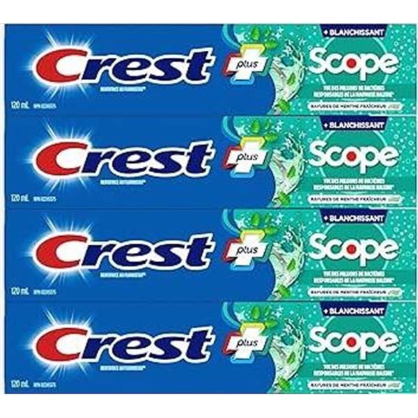 Crest Plus Scope Complete 170 mL Toothpaste, Set of 4